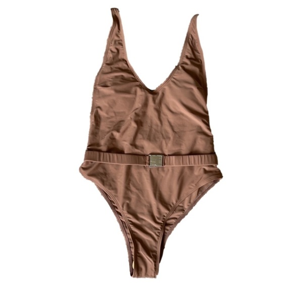 5/$25 NWOT Sexy women’s belted French cut one piece swimsuit size small - Picture 2 of 6